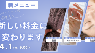 新整体マッサージ料金プラン2025