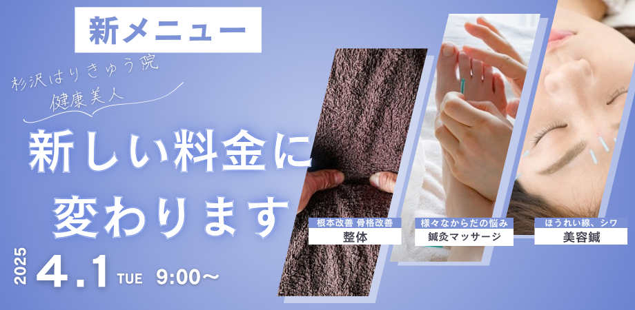 新整体マッサージ料金プラン2025