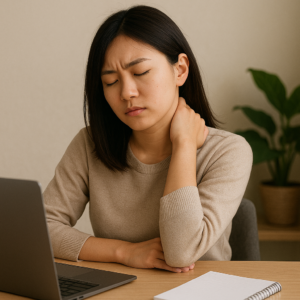 デスクワーク、残業でストレス増加。手先の痺れや不眠に。
