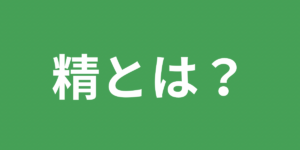 精とはなんですか？